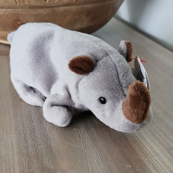 🦏 Ty Beanie Baby “Spike” the Rhino – 1996 Vintage Collectible Plush - Picture 5 of 16